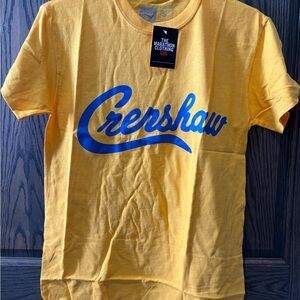 The Marathon Clothing Yellow Tee with Blue Script